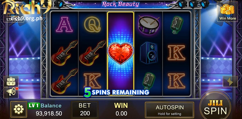 Rock Beauty Slot Bonus Game